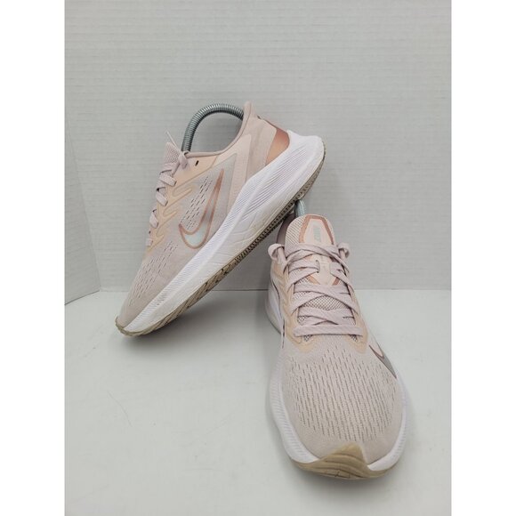 Nike Women's Zoom Winflo 7 Barely Rose/R-Bronze Running Shoes-Size 7 38 - Picture 1 of 13